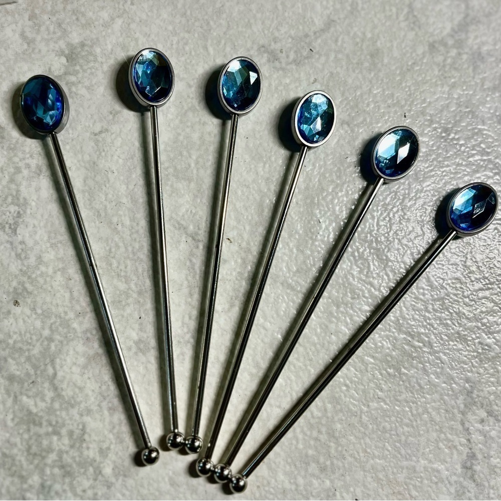 Vintage Jeweled Bombay Cocktail Stirrers New